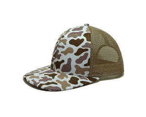 Sombrero de camionero de 6 paneles de camuflaje con impresión digital promocional con logotipo personalizado, espalda de malla de alta calidad, tamaño ajustable para adultos - Product Image 2