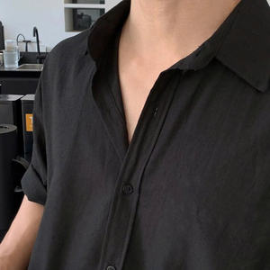 [NUEVO] NH54 Camisa de manga corta hecha de lino transpirable suave que ofrece comodidad ligera y estilo de verano refinado - Product Image 6