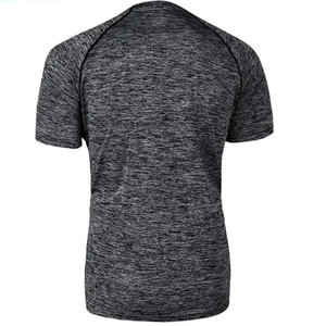 Venta al por mayor de los hombres de poliéster de secado rápido camiseta gris de entrenamiento sudadera camisa para los hombres de moda para hombres - Product Image 6