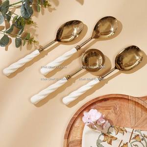 Juego de cubiertos únicos pulidos con espejo, juego de cubiertos de acero inoxidable para el hogar, cocina, restaurante, Hotel, boda - Product Image 2