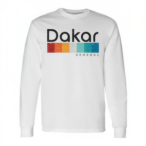 Camiseta Retro Vintage Dakar Senegal de Manga Larga, Producto Promocional Elegante - Product Image 2
