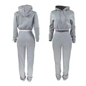 Vêtements décontractés avec logo personnalisé Vente d'usine Survêtement personnalisé pour femmes Survêtement de haute qualité pour femmes - Product Image 2