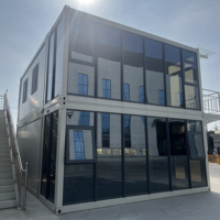 Conteneur portable pour café-bar, maison préfabriquée démontable, maison préfabriquée en kit de 40 pieds, magasin modulaire