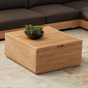 Table basse en teck d'extérieur avec rangement - Product Image 1