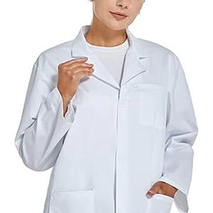Veste médicale à manches longues, coupe classique, uniforme de médecin, infirmière, veste médicale, blouse de laboratoire pour femmes - Product Image 2