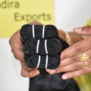 Extensions de cheveux Bodywave indiens vierges 100% naturels, vendeur à long temple, pas de perte de cheveux humains indiens bruts de couleur noire, vente en gros - Product Image 1