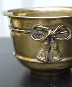 Jardinière en métal plaqué laiton poli brillant pour l'intérieur et l'extérieur, balcon, salon, salle de séjour, pot de fleurs - Product Image 6