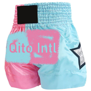 กางเกงต่อยมวยสำหรับผู้ชายกางเกงขาสั้นผ้าซาตินน้ำหนักเบามีสายรัดเอวกว้างสำหรับฝึกซ้อมและแข่งขันประเภทแหวน - Product Image 4