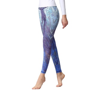 Women’s Colorful Printed Yoga <b>Pants</b> Slim Fit High Elastic Quick Dry Fitness Leggings for Training & Sports Activewear Trousers - Product Image 2