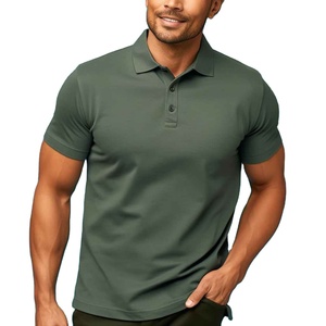 Vente en gros – Nouveauté : T-shirt décontracté à manches courtes en coton tricoté respirant pour homme, grande taille, couleur unie, design personnalisé, idéal pour le quotidien et les occasions formelles – Collection Printemps - Product Image 1