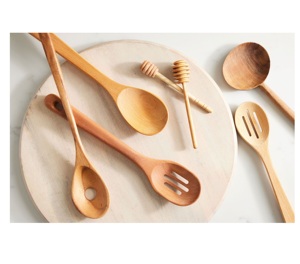 Handmade Unique Kitchenwar <b>Wooden</b> Salad Tools Set of 2 Wood <b>Utensils</b> and Spoons for Serving Salads - Product Image 1