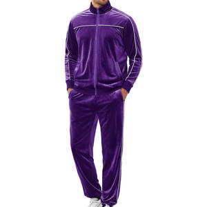 Nouveau design sur mesure, survêtement en velours de qualité supérieure, OEM, velours vierge, survêtement de haute qualité pour homme, automne/hiver 2026 - Product Image 3