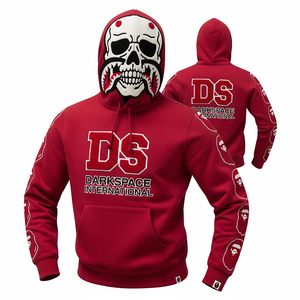 Unisex 100% algodón sólido transpirable tirar sudaderas canguro bolsillos Chenille parche bordado personalización invierno cordón - Product Image 5