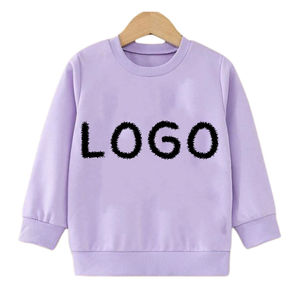 Color sólido Casual Sudadera Trajes Bebé Niño Niña Manga Larga Cuello Redondo Sudadera - Product Image 3