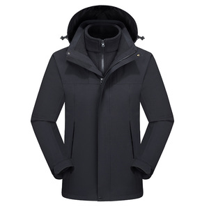 Vêtements de sport d'hiver pour hommes et femmes, polaire épaisse, respirante, chaude, imperméable, fermeture éclair enduite, <span class=keywords><strong>3</strong></span>-en-1 pour les activités de plein air - Product Image 5