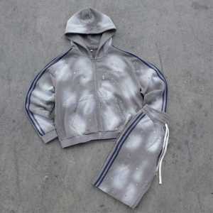 Survêtements Homme Slim Fit Vintage Délavé de Haute Qualité, Fabrication Personnalisée, Mélange Polyester/Coton, Respirant, pour Grossesse - Product Image 1