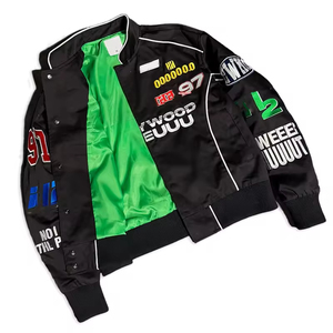 Veste Letterman Varsities imprimée de baseball personnalisée pour moto veste de course rembourrée brodée pour hommes - Product Image 3