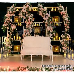 Fiesta occidental tema recepción etapa velas soportes sueño boda vela telón de fondo soportes boda romántica escenario vela paredes - Product Image 1