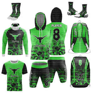 Maillot de compression pour jeunes 7v7 avec logo personnalisé sans manches sublimé 7 sur 7 uniformes de football - Product Image 1