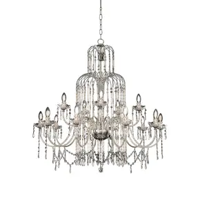 HIGH QUALITY 15-LIGHT CHANDELIER MADE IN ITALY CHROME FINISH