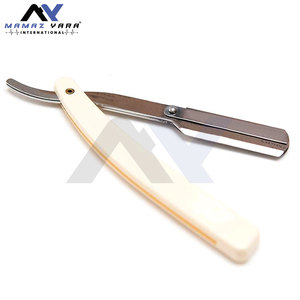 Maquinillas de afeitar rectas con embalaje de papel, cerradura oscilante, mango de plástico, logotipo personalizado, afeitadoras de peluquería - Product Image 4