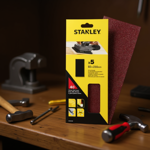 Disques de ponçage multipack Stanley 93x230 mm non perforés pour feuilles Velcro - Product Image 3