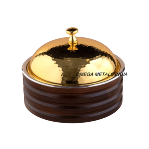 Casserole et chauffe-aliments de conception arabe les plus vendus avec support en bois pour le golfe du Moyen-Orient Exportateur de marmite de qualité supérieure - Product Image 2