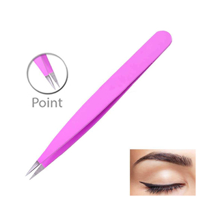 3PC Stainless Steel Slanted Eyebrow Tweezers Fine Hair Puller Pointed Tip for Eyebrow Removal <b>Makeup</b> Tools Beauty Hair Clipper - Product Image 3