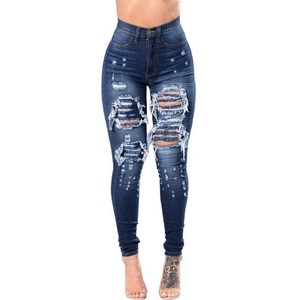 Baggy Blue Jeans For Women High Waisted Frayed Hem Loose Fit Wide Leg Straight <b>Denim</b> Pants Streetwear High Rise Casual Fashion - Product Image 2