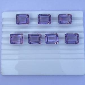 10mm 12mm 14mm pierre d'améthyste naturelle à facettes taille émeraude octogone pierre précieuse Semi précieuse en gros fabrication de bijoux anneaux pendentif - Product Image 2