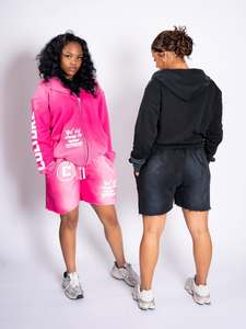 Ensemble de shorts en molleton de coton 100% respirant et léger respectueux de l'environnement avec des conceptions imprimées personnalisées saison estivale - Product Image 6