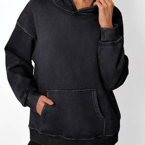 Sudadera con Capucha Extra Grande para Mujer, Estilo Vintage, Lavado Ácido, Diseño Personalizado, Nueva Llegada - Product Image 1