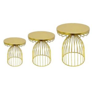 Vente chaude Fer Métal Décoratif Dates Stand Riser Lot de 2 pour Chocolat Doux Stand Forme Ronde Ramadan Dessert Stand - Product Image 3