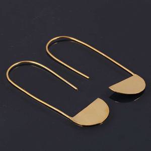 Assez exclusif plaqué or laiton forme géométrique Clip crochet boucles d'oreilles en gros bijoux pour les occasions de fête cadeau - Product Image 4