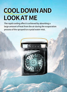 Mini aire acondicionado personal portátil, ventilador de niebla de <span class=keywords><strong>agua</strong></span> de viento fuerte con logotipo personalizable, nuevo equipo de servicio en línea - Product Image 2