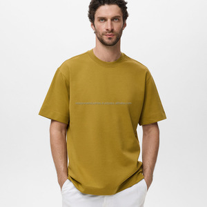 L'impression de logo personnalisé résiste à l'usure du tissu évacuant l'humidité t-shirts surdimensionnés en coton lourd pour hommes - Product Image 2