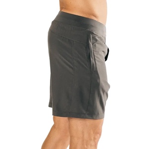 กางเกงขาสั้นออกกำลังกายสำหรับผู้ชาย ลายพิมพ์ เอวสูง ซิปหน้า ผ้ายืดผสมโพลีเอสเตอร์ กันยับ กันน้ำ ระบายอากาศได้ดี - Product Image 5