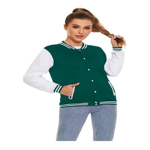 New Customized Vintage <b>Suede</b> Single Button Embroidery Women's Letterman Varsity <b>Jackets</b> - Product Image 3