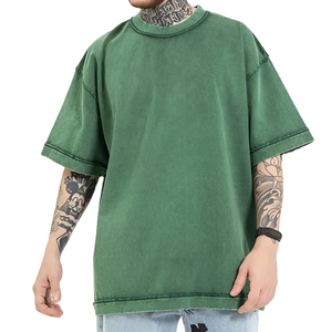 T-shirts vierges 100% coton épais, coupe carrée oversize, épaules tombantes, personnalisables, vente en gros - Product Image 1