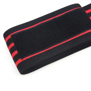 Sangles de soutien du coude avec design rayé, fermeture auto-agrippante, en nylon et coton respirant, unisexe, protection toutes saisons - Product Image 3