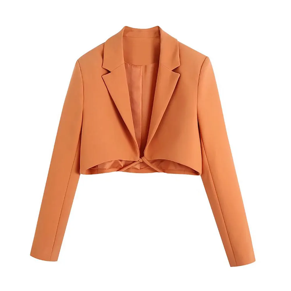 Women's Blazers Set Cropped Jacket Coat Blazer Female Sexy Office Ladies Vintage Two Piece Suit Blazer