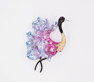 Luxe élégant Chic en argent Sterling Zircon broche à la mode plume bijoux pour femmes fête de mariage événements cadeau de fiançailles - Product Image 2