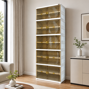 Nandos Smartbox 5 Stack Blanco, una elegante y funcional solución de almacenamiento en armario/guardarropa de plástico para cualquier propósito. - Product Image 1