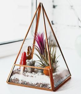 Antique Brass Gold Metal <b>Glass</b> Hanging Candle Holder for Decor High Quality Metal & <b>Terrarium</b> <b>Glass</b> Geometric Candle Lantern - Product Image 5