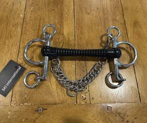 Broca de caballo Flexi Pelham acanalada de alta calidad de acero inoxidable para carreras occidentales logotipo personalizado fábrica venta completa - Product Image 1