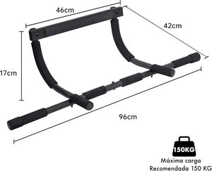Barra Horizontal de Pared en Existencia en España, Barra de Dominadas Resistente para Entrenamiento de Fuerza en Casa - Product Image 2