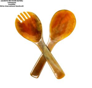 Servidor de Ensalada de Cuerno de Búfalo de Lujo Único, Ecológico, Apto para Lavavajillas, Hecho en India, Herramientas para Ensalada, Último Modelo - Product Image 4