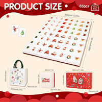Jeu de Mahjong Escape en Bord de Mer personnalisable pour le festival de Noël, tuiles TK de 38 mm, 65 tuiles