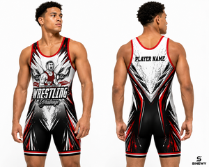 Singlet de Lucha Personalizado con Sublimación y Elasticidad en Cuatro Direcciones, Diseño Ajustado para Hombre, Modelo 2026 Challenge, Poliéster que Absorbe la Humedad, Deportivo para Adultos - Product Image 1