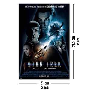 Affiche Star Trek XI the Future Begins de style moderne avec cadre noir pour affichage mural - Product Image 2